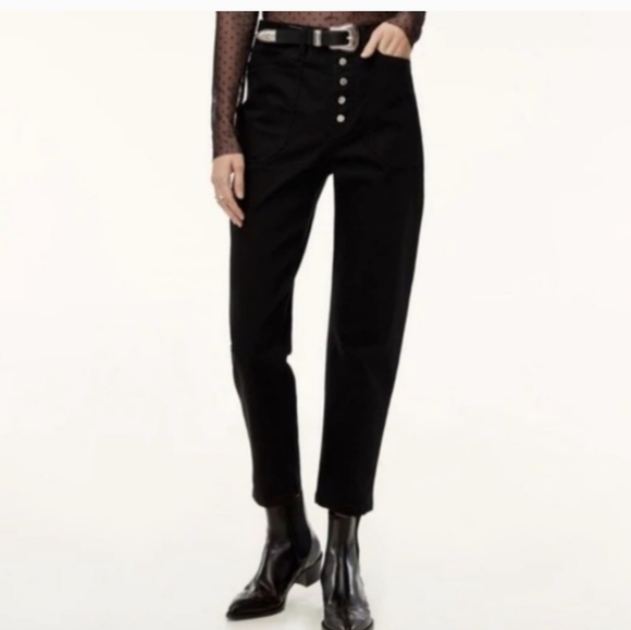 💸SOLD💸 Wilfred Free Belen Pants High Rise Straight Leg Button fly - Picture 3 of 13